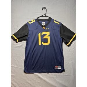 Nike Team West Virginia Mountaineers Football Jersey #13 Navy Boys Youth - XL